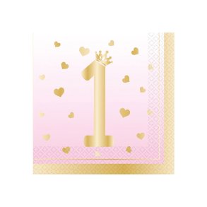 1st Birthday Girl - Servietter / 16 stk. 