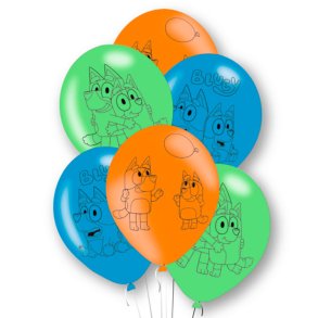 Bluey Latex Balloner / 6 stk.