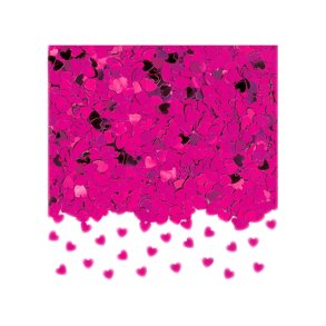 Hjerte Konfetti Folie Metallic 14 gr. / Hot Pink