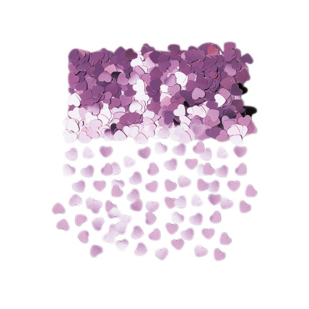 Hjerte Konfetti Folie Metallic 14 gr. / Lys Lilla