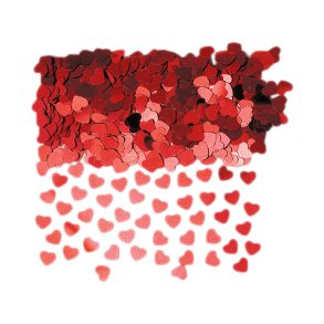 Hjerte Konfetti Folie Metallic 14 gr. / Rd