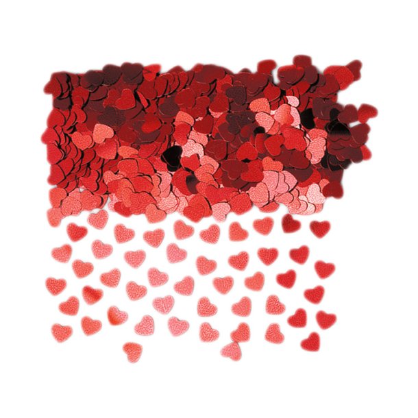 Hjerte Konfetti Folie Metallic 14 gr. / Rd