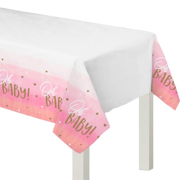 " Oh Baby " Hvid / Gradueret Lyserd Dug 137 x 259 cm