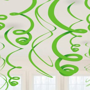 Dekorative Spiraler til ophng - 55 cm / Kiwi