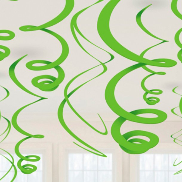 Dekorative Spiraler til ophng - 55 cm / Kiwi