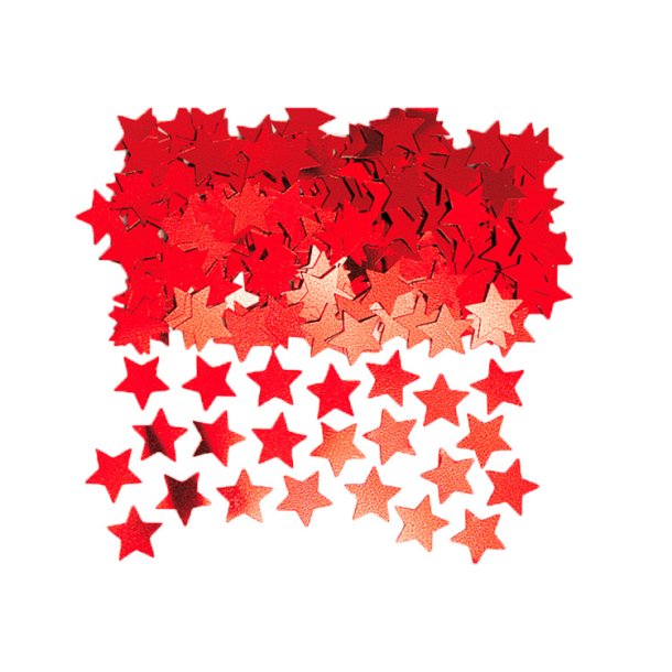 Stjerne Konfetti Folie Metallic 14 gr. / R�d
