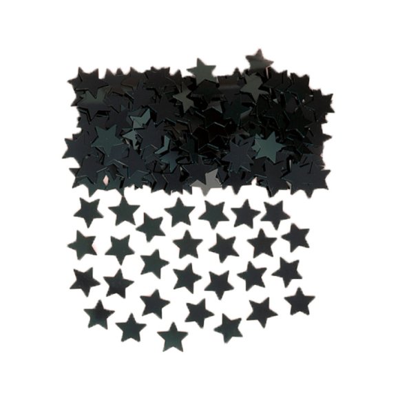 Stjerne Konfetti Folie Metallic 14 gr. / Sort