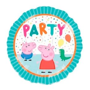 Rund Folieballon 43 cm. / Gurli Gris Party