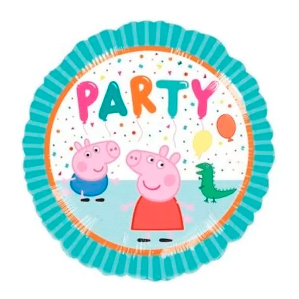 Rund Folieballon 43 cm. / Gurli Gris Party