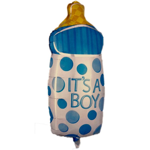 Sutteflaske "It's A Boy" Folieballon 58 cm.