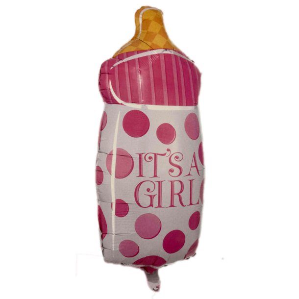Sutteflaske "It's A Girl" Folieballon 58 cm.
