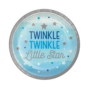 One Little Star Boy - Tallerkner 22 cm. / 8 stk. 