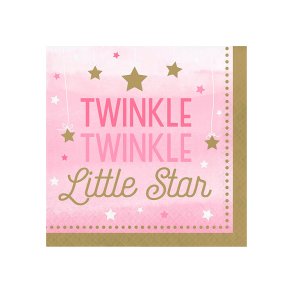 'One Little Star' Servietter Lyserd / 16 stk. 