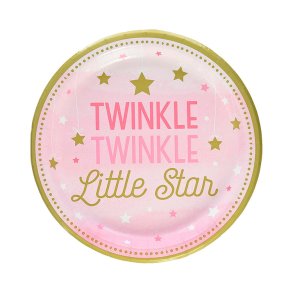 One Little Star Girl - Tallerkner 22 cm. / 8 stk. 