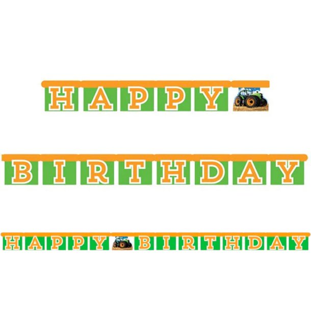 Traktor HAPPY BIRTHDAY Banner