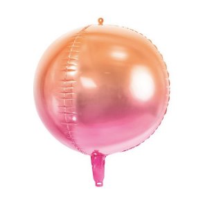 4D Gradueret Orange Folieballon 55 cm.