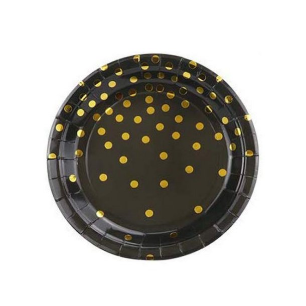 Engangsservice/Storkb 16 pers. Sort/Guld