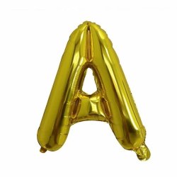 Foliebogstaver A-Z 102 cm./ Guld