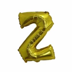 Foliebogstaver A-Z 102 cm./ Guld