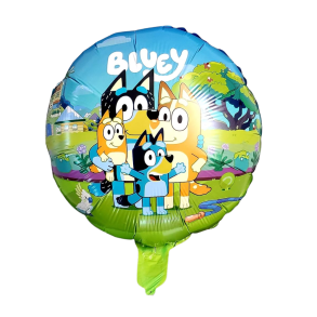 Bluey Rund Folieballon 45 cm.