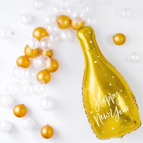 Nytrs Champagneflaske Folieballon 32 x 82 cm.