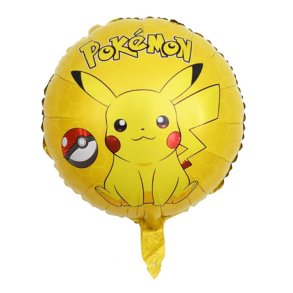 Rund Folieballon 43 cm. Pokemon / Pikachu
