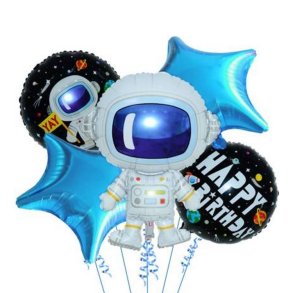 Astronaut Folieballoner 5 Stk. 76 x 68 cm.