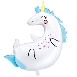 Drmmende Unicorn Folieballon (70x75cm)