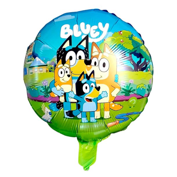 Rund Folieballon 43 cm. Bluey
