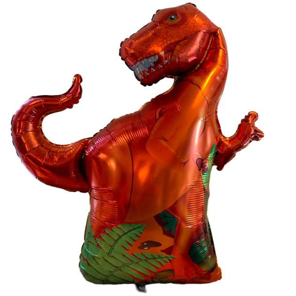 Orange Dinosaur - Folieballon 75 x 80 cm.