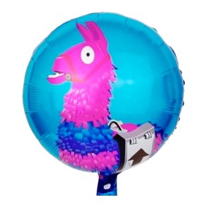 Rund Folieballon 45 cm. Fortnight / Lama