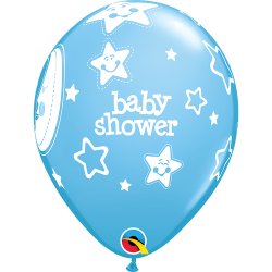 Babyshower Latex Balloner - Ass. farver / 6 stk. 