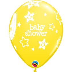 Babyshower Latex Balloner - Ass. farver / 6 stk. 