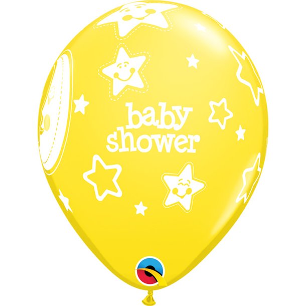 Babyshower Latex Balloner - Ass. farver / 6 stk. 