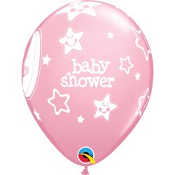 Babyshower Latex Balloner - Ass. farver / 6 stk. 