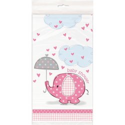 Baby Shower m/ Paraply Elefant Lyserd Dug 137 x 213 cm