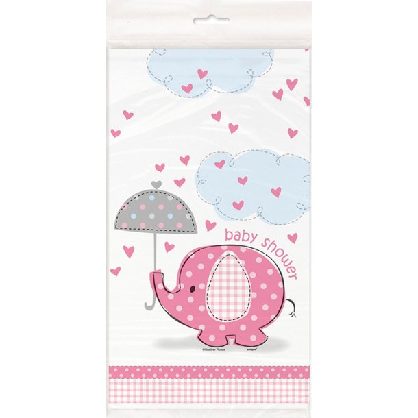 Baby Shower m/ Paraply Elefant Lyserd Dug 137 x 213 cm