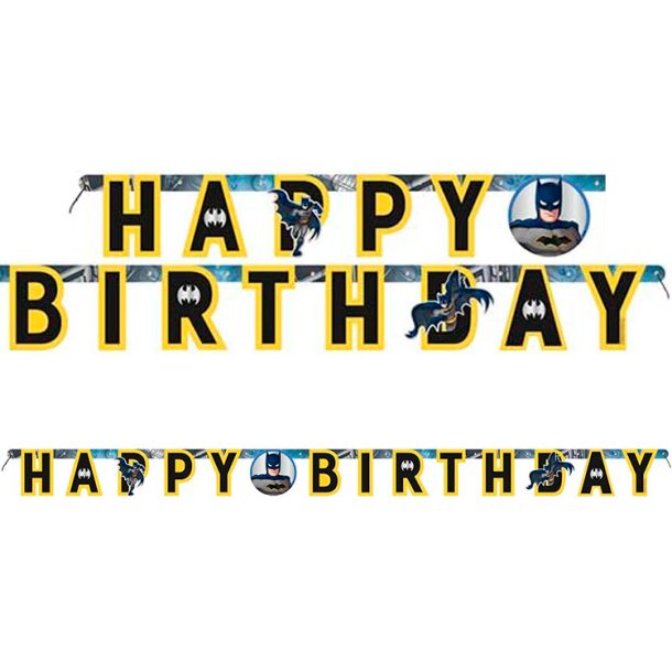 Batman HAPPY BIRTHDAY banner