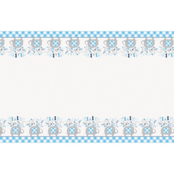 Blue Floral Elephant Dug 137 x 213 cm.