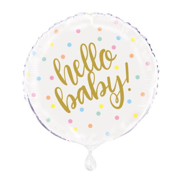 "Hello Baby" Folieballon 45 cm.