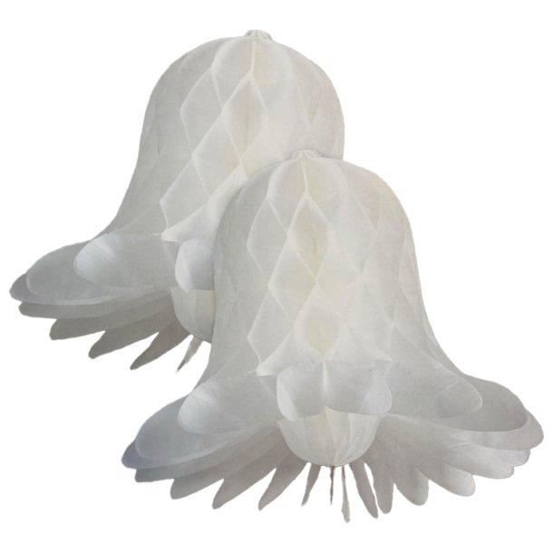 Honeycomb / Papir Klokke Hvid 2-pak.