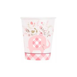 Pink Floral Elephant - Papkrus 270 ml. / 8 stk. 