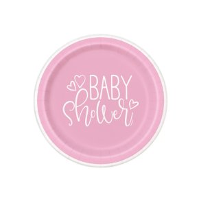 Baby Shower Lyserd Tallerkner 17 cm. / 8 stk. 