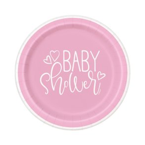 Baby Shower Lyserd- Tallerkner 22 cm. / 8 stk. 