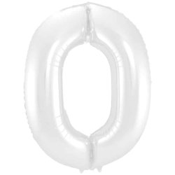 Folie Tal 0-9 86 cm. / Hvid Metallic Mat