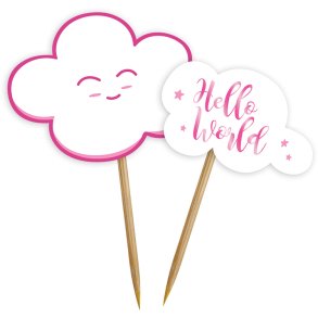 Kagepinde Glad Sky - Lyserd / 24 Stk.