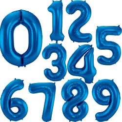 Folie Tal 0-9 86 cm. / Konge Bl Metallic Shiny