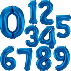 Folie Tal 0-9 86 cm. / Konge Bl Metallic Shiny