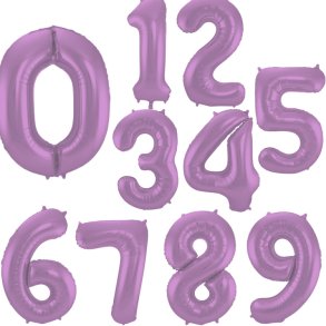 Folie Tal 0-9 86 cm. / Lilla Metallic Mat