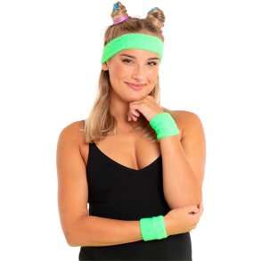 80'er Svedbnd Neon Grn / 3 stk.